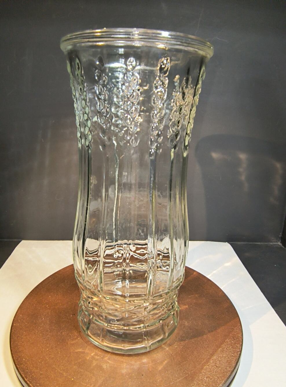 1380. Glass Vase by E. O. Brody Co. Wheat Pattern
